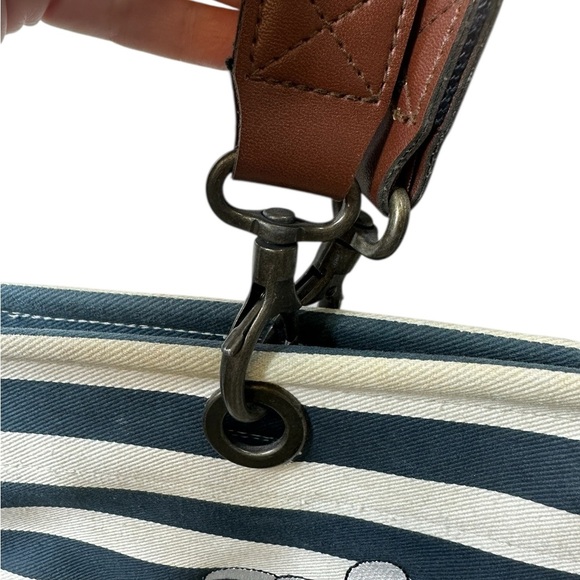 Vintage Striped Mickey Mouse Tote Beach Bag - Picture 3 of 7